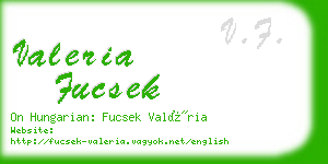 valeria fucsek business card